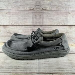 Hey Dude Mens Size 8 Wally L Stretch Steel Lace Up Lightweight Loafer Comfort